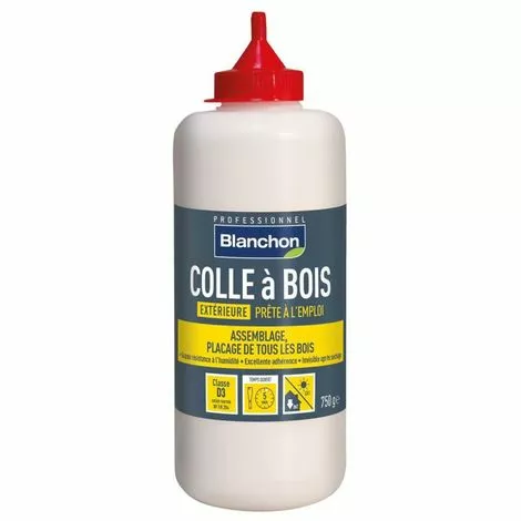 Colle Vinylique à Bois D3 ExtÉrieure - Contenance : 750 G - Couleur : Blanc - BLANCHON 3 Colle Vinylique à Bois D3 ExtÉrieure - Contenance : 750 G - Couleur : Blanc - BLANCHON