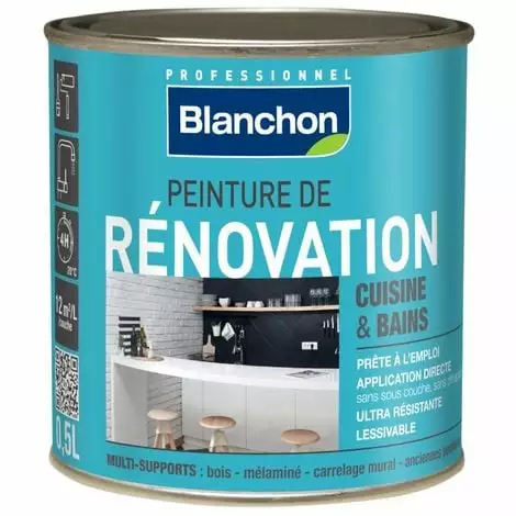 BLANCHON Peinture Rénovation Cuisine & Salle De Bain 0,5L Noir 3 BLANCHON Peinture Rénovation Cuisine & Salle De Bain 0,5L Noir