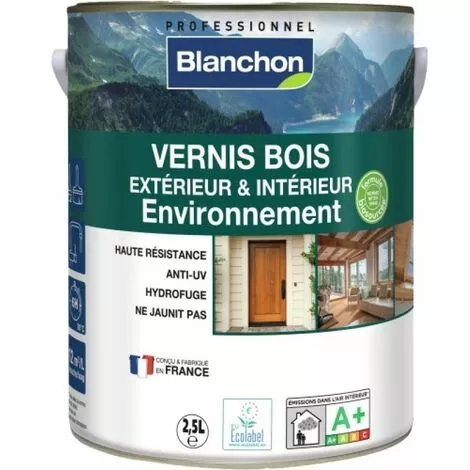 BLANCHON Vernis Bois Extérieur Intérieur Environnement Avec 80 Dingrédients Biosourcés Incolore Satiné Pot De 1l - Satiné 4 BLANCHON Vernis Bois Extérieur Intérieur Environnement Avec 80 Dingrédients Biosourcés Incolore Satiné Pot De 1l - Satiné – Image 2